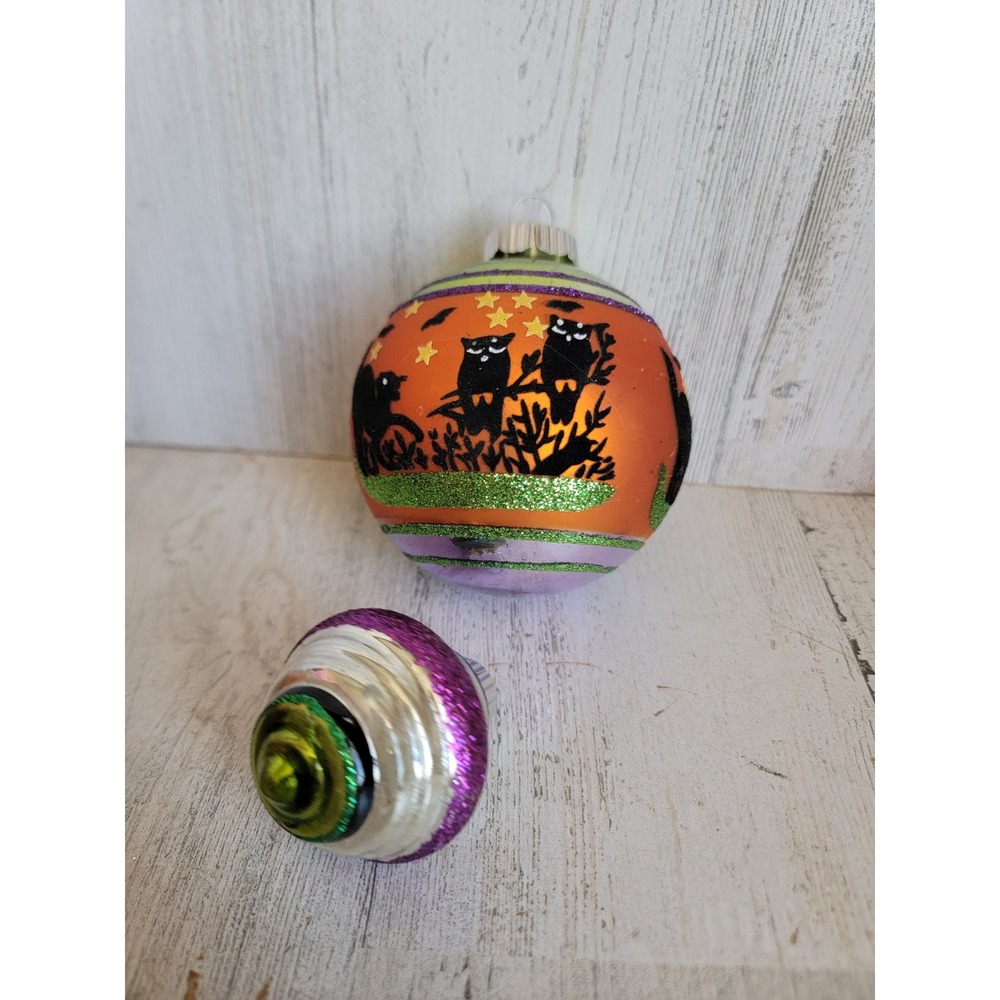 Radko Halloween ball abstract glass glitter ornament Xmas set unique home